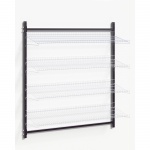 Prospektständer wandmontiert, 151 cm hoch, 130x50 cm (B/T), 4 Ablagen, 